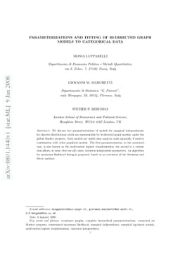 Parameterizations and fitting of bi-directed graph models to categorical
  data