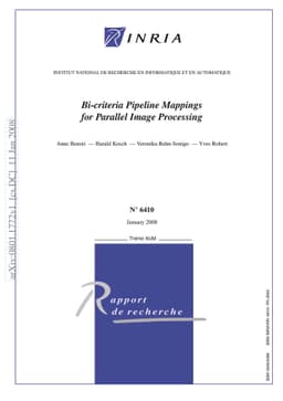 Bi-criteria Pipeline Mappings for Parallel Image Processing