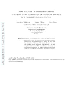 Joint behaviour of semirecursive kernel estimators of the location and
  of the size of the mode of a probability density function
