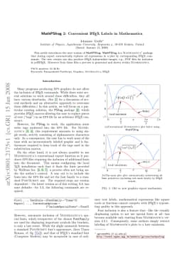 MathPSfrag 2: Convenient LaTeX Labels in Mathematica