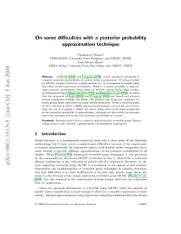 On some difficulties with a posterior probability approximation
  technique