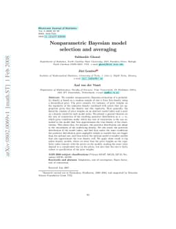 Nonparametric Bayesian model selection and averaging
