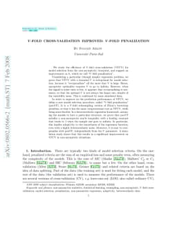 V-fold cross-validation improved: V-fold penalization