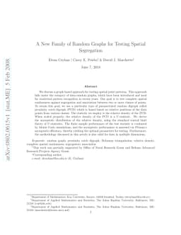 A New Family of Random Graphs for Testing Spatial Segregation
