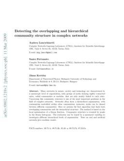 Detecting the overlapping and hierarchical community structure of
  complex networks