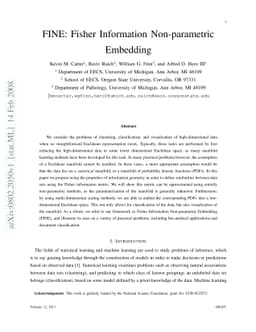 FINE: Fisher Information Non-parametric Embedding