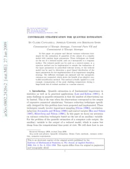 Controlled stratification for quantile estimation