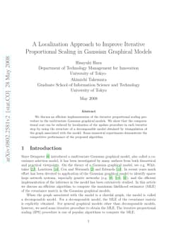 A Localization Approach to Improve Iterative Proportional Scaling in
  Gaussian Graphical Models