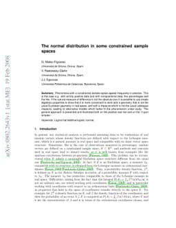 The normal distribution in some constrained sample spaces