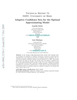 Adaptive Confidence Sets for the Optimal Approximating Model