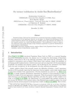 On variance stabilisation by double Rao-Blackwellisation