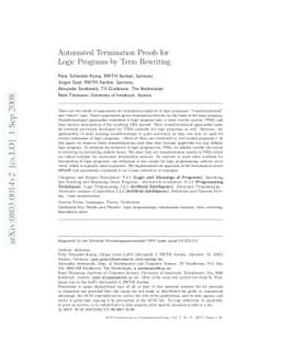 Automated Termination Proofs for Logic Programs by Term Rewriting