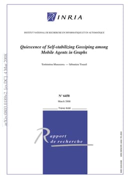 Quiescence of Self-stabilizing Gossiping among Mobile Agents in Graphs