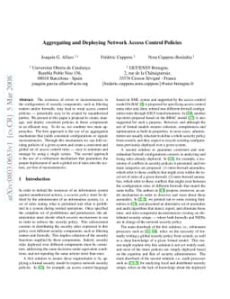 Aggregating and Deploying Network Access Control Policies