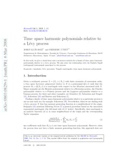 Time--space harmonic polynomials relative to a Lévy process