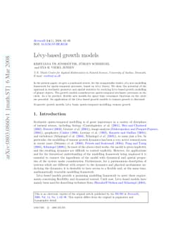 Lévy-based growth models