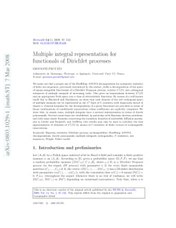 Multiple integral representation for functionals of Dirichlet processes