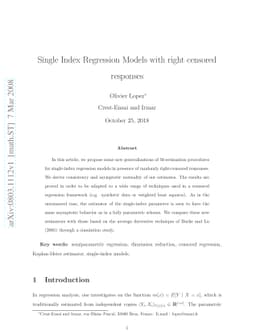 Single-index Regression models with right-censored responses