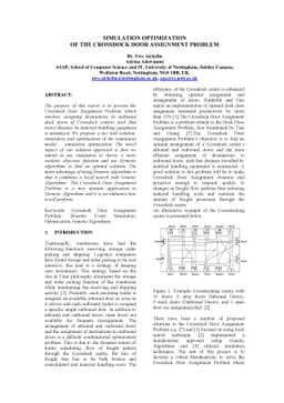 Simulation Optimization of the Crossdock Door Assignment Problem