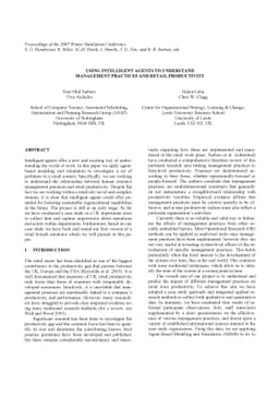 Using Intelligent Agents to Understand Management Practices and Retail
  Productivity