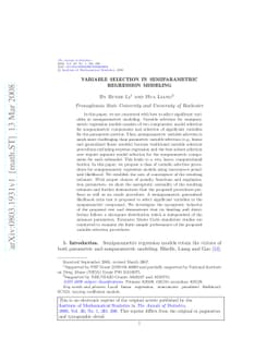 Variable selection in semiparametric regression modeling