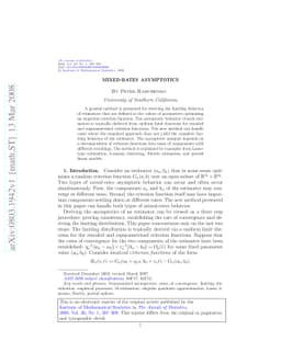 Mixed-rates asymptotics