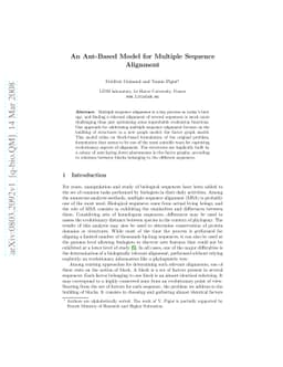 An Ant-Based Model for Multiple Sequence Alignment
