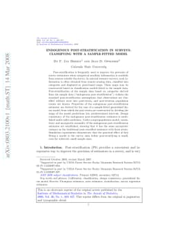Endogenous post-stratification in surveys: classifying with a
  sample-fitted model