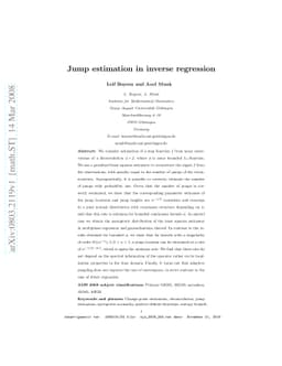 Jump estimation in inverse regression
