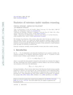 Statistics of extremes under random censoring