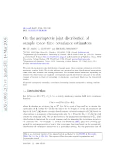 On the asymptotic joint distribution of sample space--time covariance
  estimators