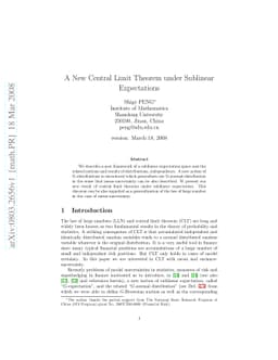 A New Central Limit Theorem under Sublinear Expectations