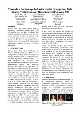Towards a human eye behavior model by applying Data Mining Techniques on
  Gaze Information from IEC
