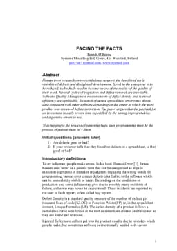 Facing the Facts