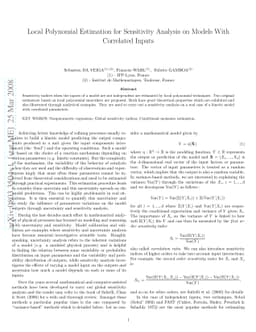 Local Polynomial Estimation for Sensitivity Analysis on Models With
  Correlated Inputs