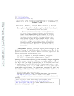 Measuring and testing dependence by correlation of distances