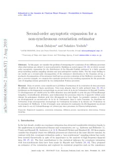 Second-order asymptotic expansion for a non-synchronous covariation
  estimator