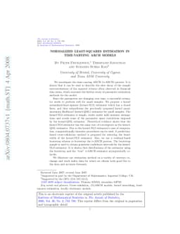 Normalized least-squares estimation in time-varying ARCH models