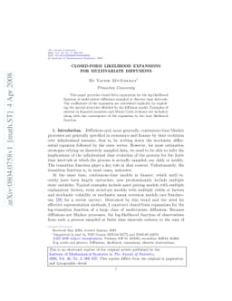 Closed-form likelihood expansions for multivariate diffusions