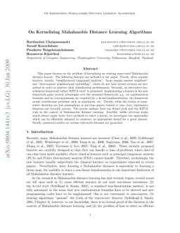 On Kernelization of Supervised Mahalanobis Distance Learners