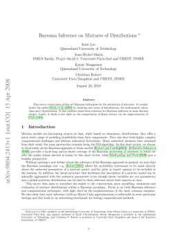 Bayesian Inference on Mixtures of Distributions