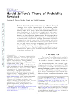 Harold Jeffreys's Theory of Probability Revisited
