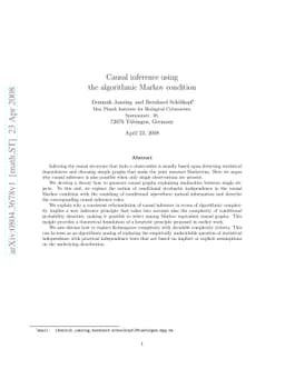 Causal inference using the algorithmic Markov condition