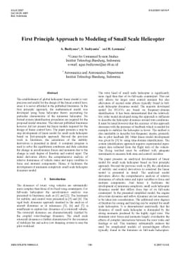 First Principle Approach to Modeling of Small Scale Helicopter