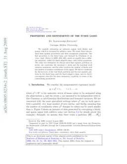 Properties and refinements of the fused lasso