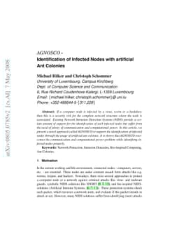 AGNOSCO - Identification of Infected Nodes with artificial Ant Colonies