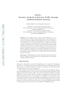 SANA - Security Analysis in Internet Traffic through Artificial Immune
  Systems