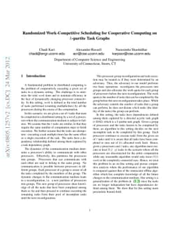 Randomized Work-Competitive Scheduling for Cooperative Computing on
  $k$-partite Task Graphs