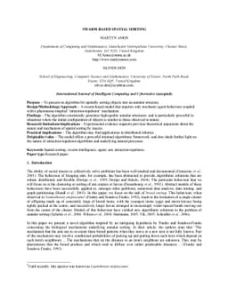 Swarm-Based Spatial Sorting