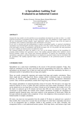 A Spreadsheet Auditing Tool Evaluated in an Industrial Context